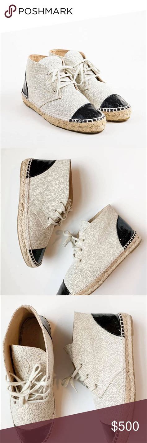 chanel espadrille outfits|Chanel high top espadrilles.